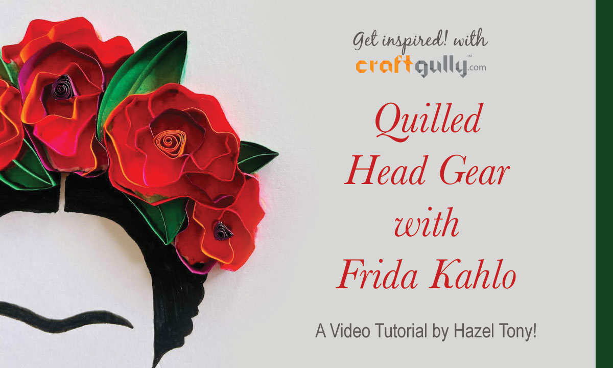 Quilled Head Gear With Frida Kahlo
