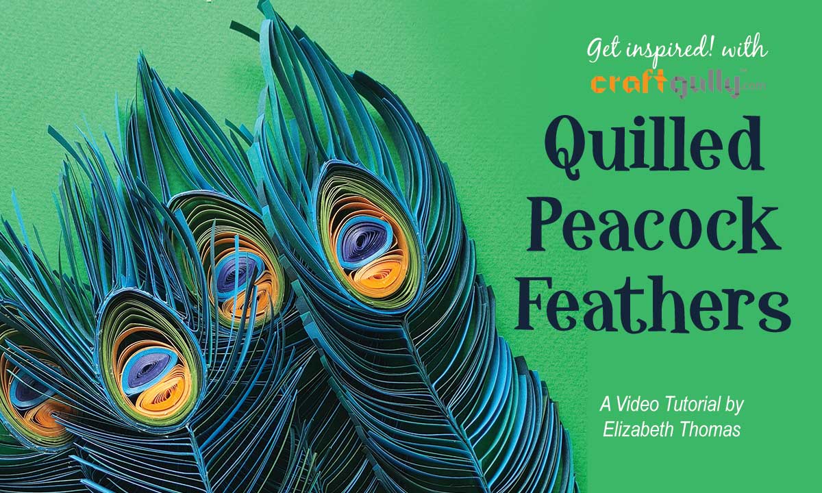 Quilled Peacock Feathers