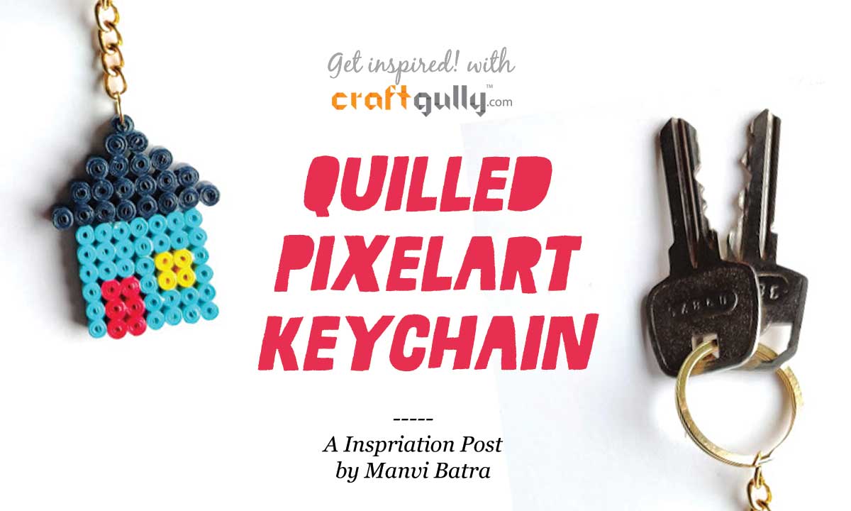 Quilled Pixelart Keychain