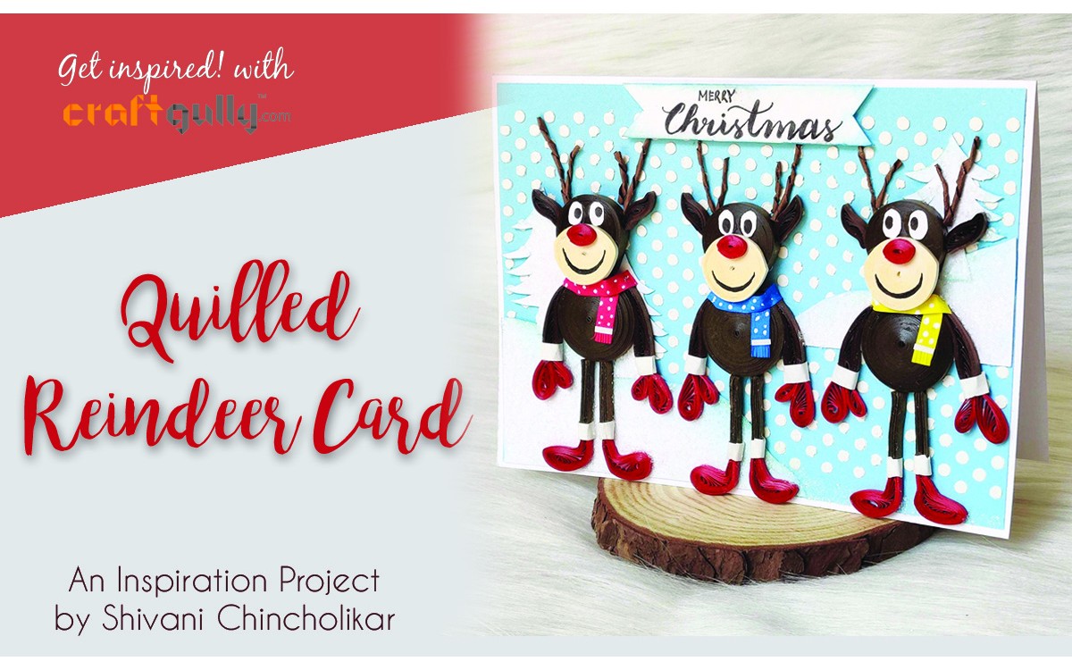 Quilled Reindeer Card for Christmas