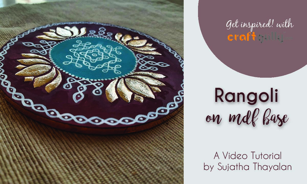 Rangoli On MDF Base