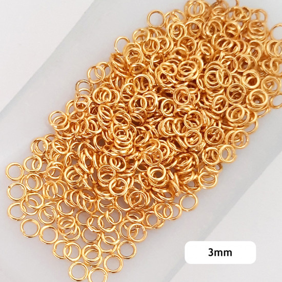 Jump Rings 3mm - 21g Golden Finish - 20 gms