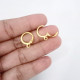 Earring Clasp 16mm Lever Back - Golden Finish - 6 Pairs