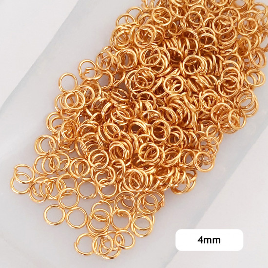 Jump Rings 4mm - 21g Golden Finish - 20 gms