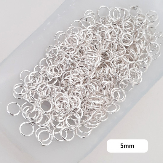 Jump Rings 5mm - 21g Silver Finish - 20 gms
