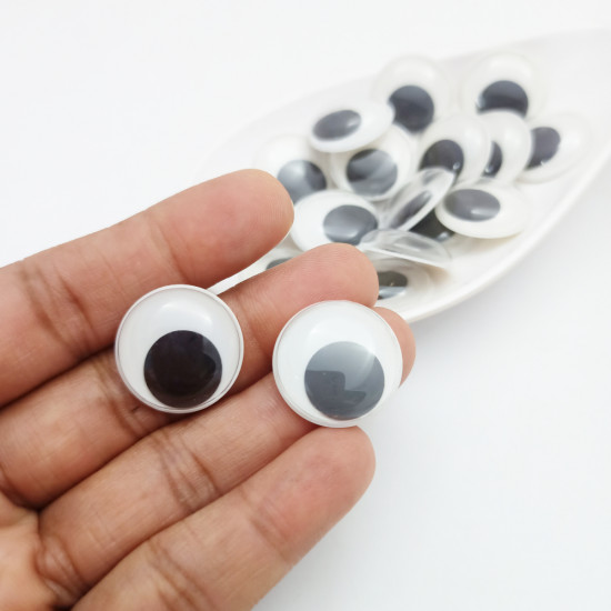 Googly Eyes 20mm - Round - 20 Pcs
