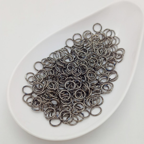 Jump Rings 5mm - Gun Metal Finish - 20 gms