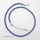 Necklace Cords 3mm - Faux Leather - Snake Braid - Navy Blue