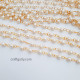 Chains - Faux Pearl 4mm - Gold & Cream - 1 meter