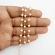 Chains - Faux Pearl 4mm - Gold & Cream - 1 meter