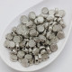 Acrylic Beads 8mm Disc With Texture - Oxidised Silver Finish - 20gms
