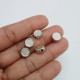 Acrylic Beads 8mm Disc With Texture - Oxidised Silver Finish - 20gms
