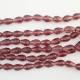 Glass Beads 15mm Drop Faceted - Wine - 1 String / 24 Beads