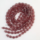 Glass Beads 15mm Drop Faceted - Wine - 1 String / 24 Beads