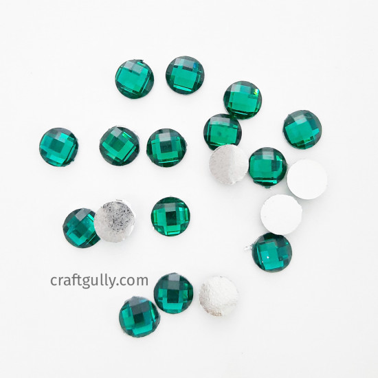 Rhinestones 8mm Round - Turquoise - Pack of 30