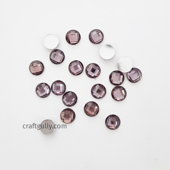 Rhinestones 8mm Round - Lavender - Pack of 30