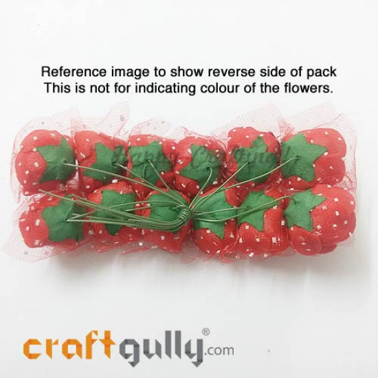 Artificial Flowers Foam 20mm - Rose - Light Orange - Pack of 12
