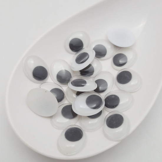 Googly Eyes 12x16mm - Oval - 20 pcs