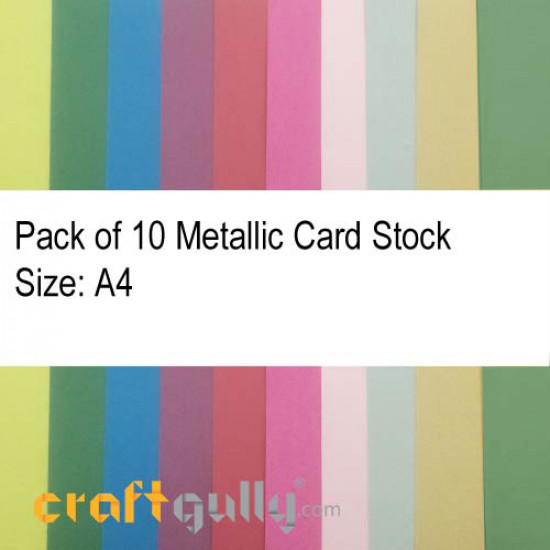 CardStock A4 - Metallic Assorted #2 - 250gsm - Pack of 10