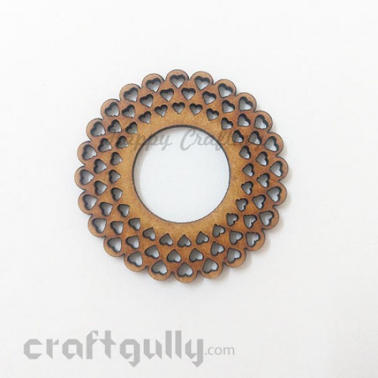 MDF Elements #20 - Round With Hearts - Pack of 1 MDF Elements #20 - Round With Hearts - Pack of 1