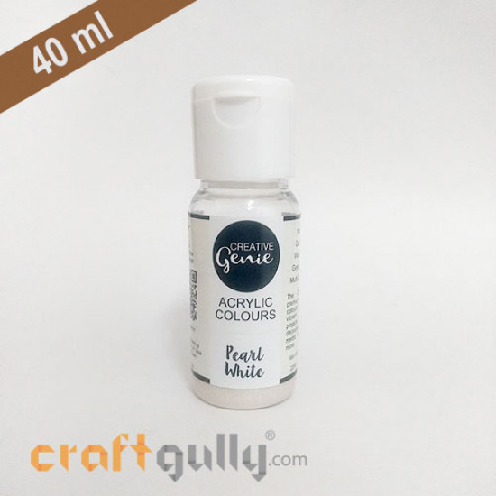 Acrylic Paints - Pearl White - 40ml Acrylic Paints - Pearl White - 40ml