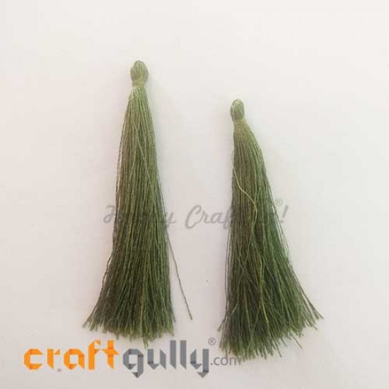 Tassels 70mm - Army Green - Pack of 2