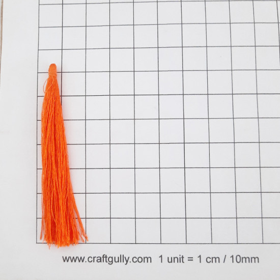 Tassels #2 - 70mm Orange - 12 Tassels