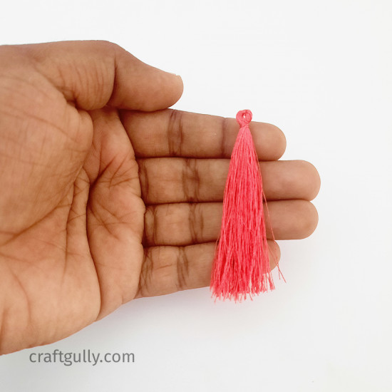 Tassels #3 - 68mm Watermelon Pink - 12 Tassels