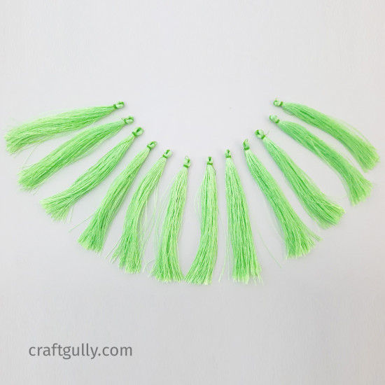 Tassels #5 - 80mm Pistachio Green - 12 Tassels