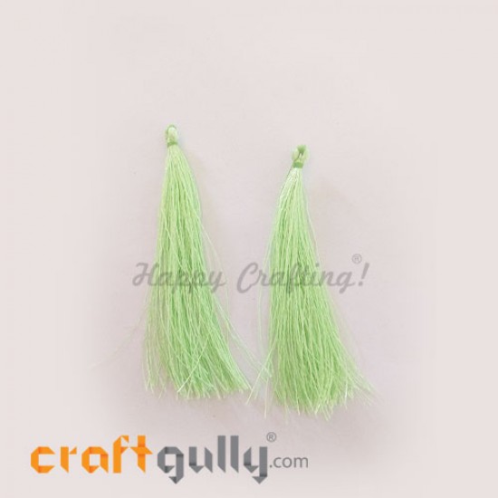 Tassels 80mm - Pistachio Green - Pack of 2