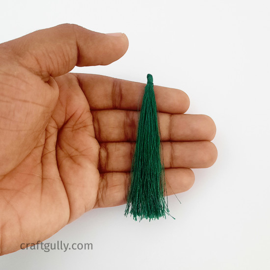 Tassels #6 - 70mm Dark Green - 12 Tassels