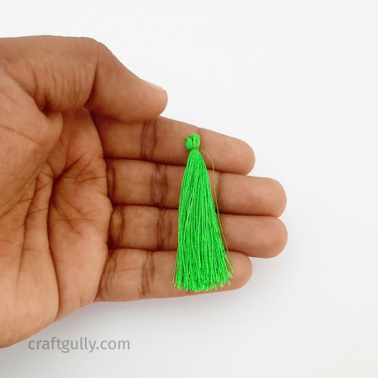 Tassels #7 - 60mm Parrot Green - 12 Tassels