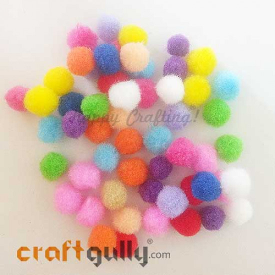 Pom Poms 13mm - Random Assorted - Pack of 50