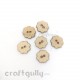 MDF Buttons #7 - 14mm Flower - 6 Buttons