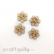 MDF Buttons #8 - 14mm Flower - 4 Buttons