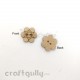 MDF Buttons #8 - 14mm Flower - 4 Buttons