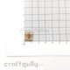 MDF Buttons #12 - 12mm Square With Rhinestone - 2 Buttons