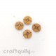 Wooden Buttons #7 - 12mm Round - 4 Buttons