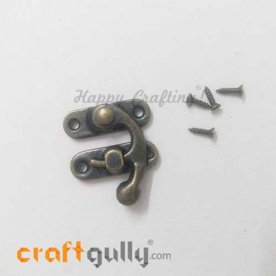 Miniature Locks #3 - 27.5mm - Bronze Finish - 1 Set
