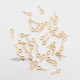 Screw Eye Pins 9mm - Golden Finish - 40 Pins