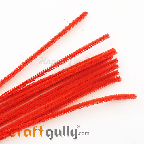 Pipe Cleaners - Red - Pack of 10