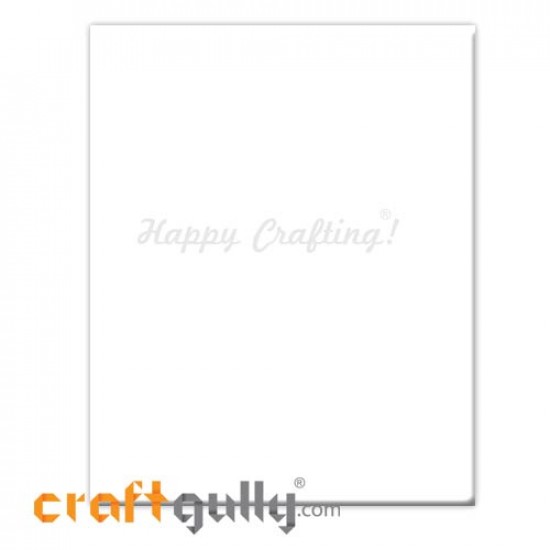 Canvas Board 8x10 inches - White - Pack of 1