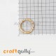 Designer Ring With Gota 39mm Rounded - Golden - 2 Rings