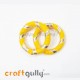 Designer Ring With Gota 39mm Rounded - Yellow - 2 Rings