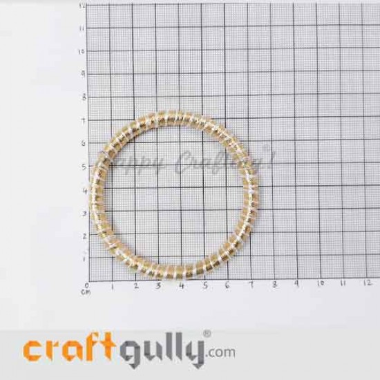 Designer Ring With Gota 72mm Rounded - Golden - 1 Ring