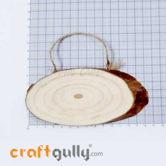 Wood Slice 140mm - Hanging Natural - Pack of 1