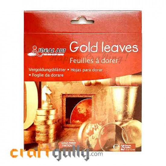 Gilding Gold Leaves - 15cms - Pack of 25