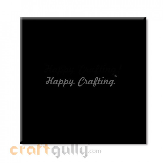 Canvas Board 3x3 inches - Black - Pack of 1