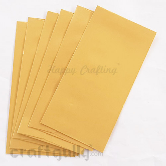 Envelopes DL Size - Metallic Golden - Pack of 6