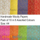 Handmade Paper - Woolly Assorted #7 - Pack of 10